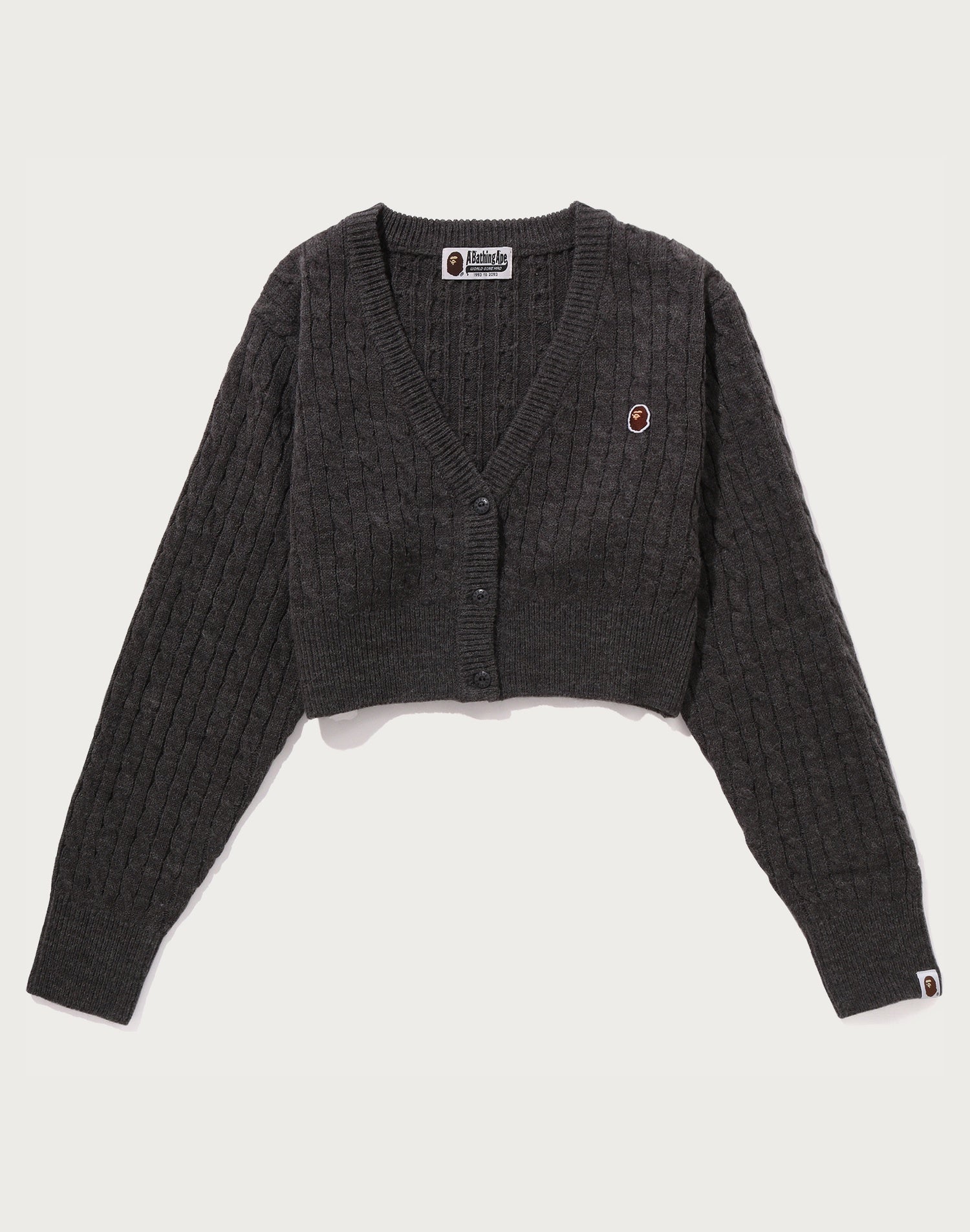 CABLE CROPPED KNIT CARDIGAN LADIES