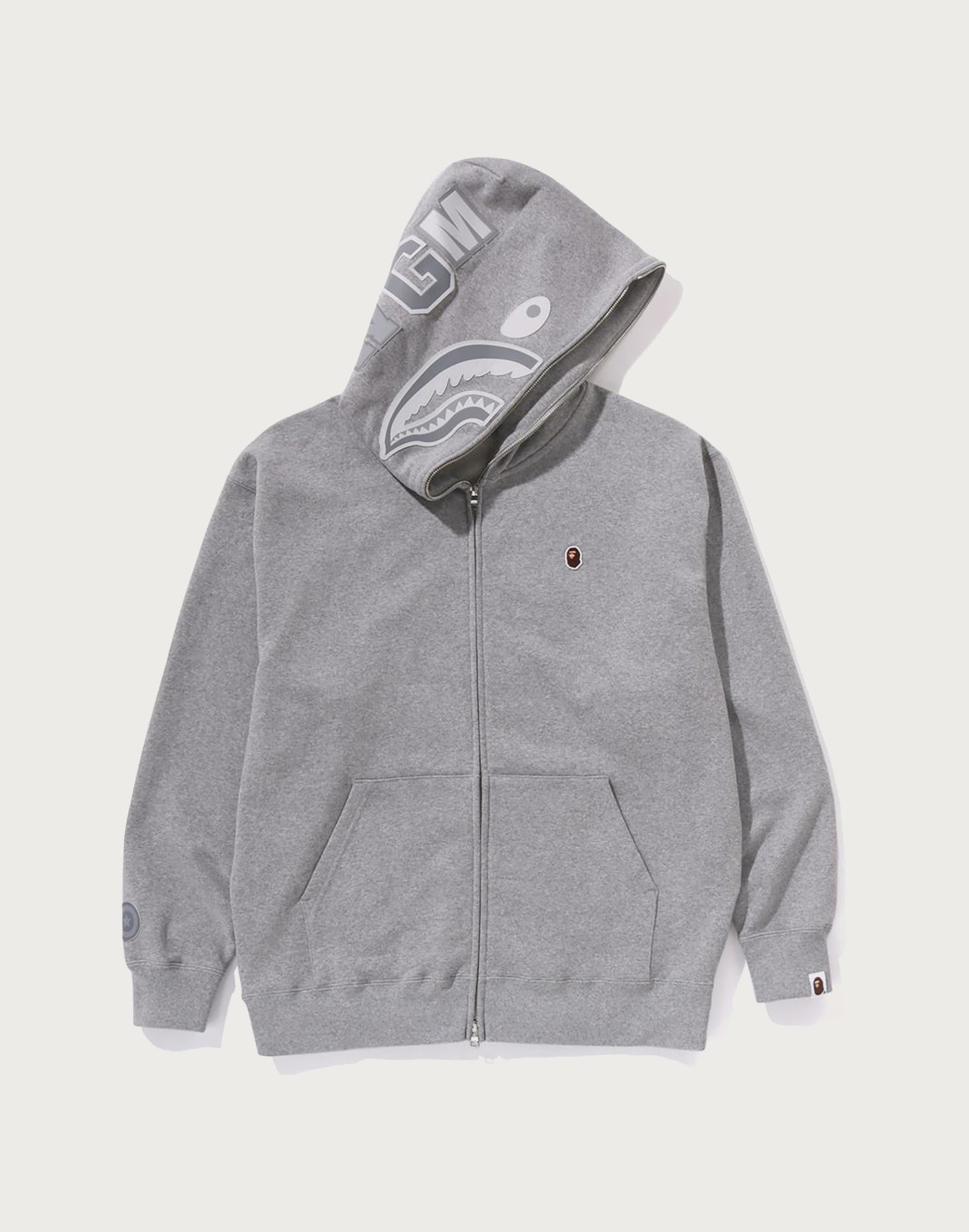 ONE POINT APE HEAD SHARK RELAXED FIT FULL ZIP HOODIE MENS
